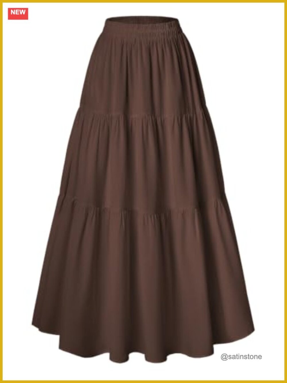 Tiered Renaissance Maxi Long Skirt with Pockets Elastic Waist A-Line